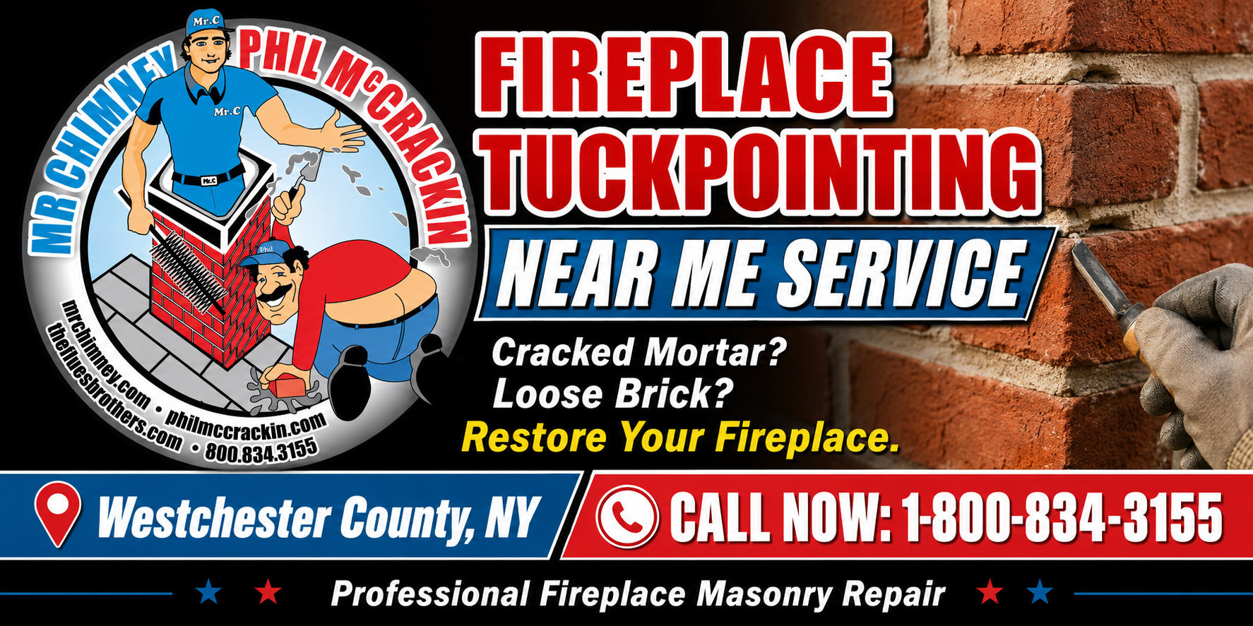 Local Fireplace Tuckpointing Near Me Service